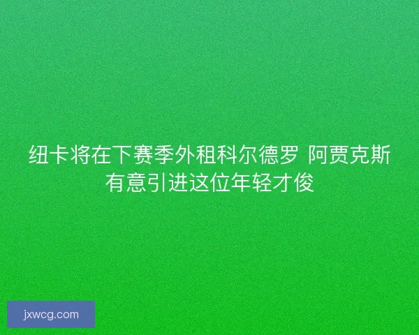 纽卡将在下赛季外租科尔德罗 阿贾克斯有意引进这位年轻才俊